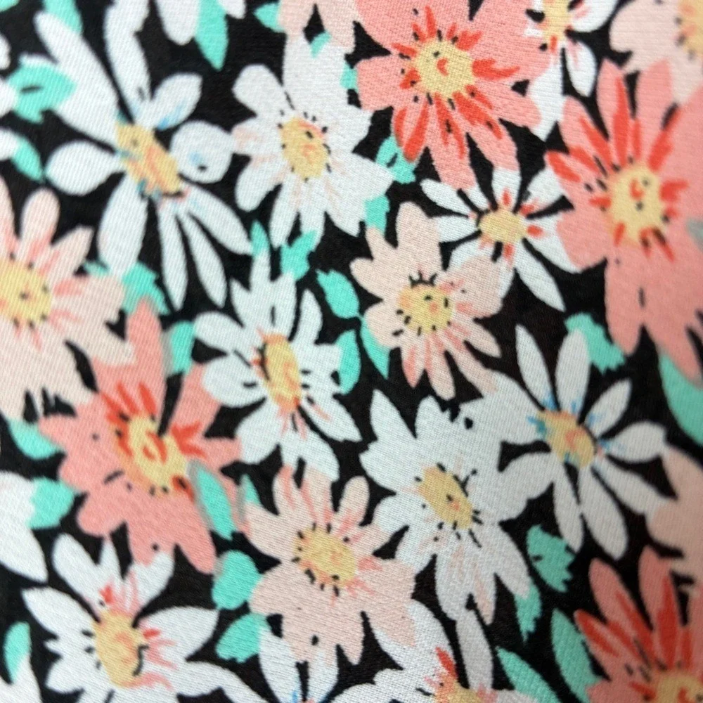 SimpleFun Womens Skirt 2XL Floral Tiered High Low Boho Cottagecore Peasant Skirt